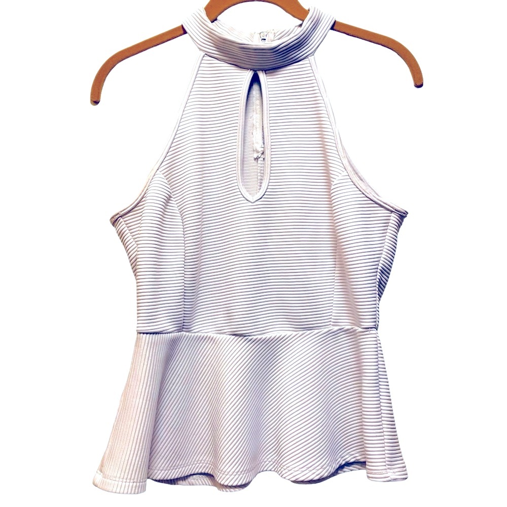 White Flared Sleeveless Babydoll Top